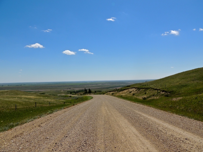 Gravel road near Eastend, Saskatchewan, July 2013